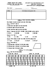 Đề và đáp án kiểm tra định kì học kì I Toán lớp 4 - Năm học 2016-2017 - Trường Tiểu học Bắc Sơn